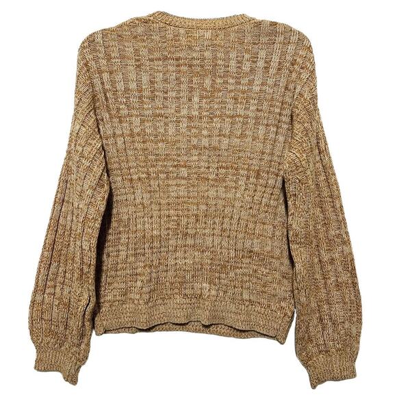 BlankNYC Soft Crew Neck Rib Knit Pullover Sweater Sz Medium Toffee Heather NWT - Picture 5 of 8